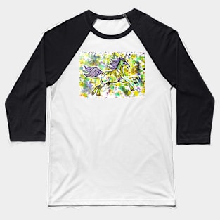 It's All About Your Sparkle. Magical Unicorn Watercolor Illustration. Baseball T-Shirt